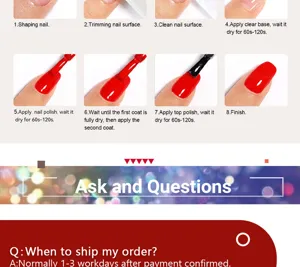 Tutorial dettagliato in 8 passaggi per l'applicazione dello smalto rosso ad asciugatura