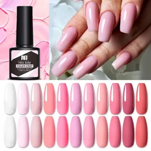 Set di smalti per unghie gel UV/LED Née Jolie rosa tenue con display della tavolozza