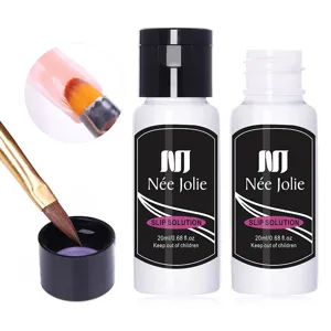 Professional Née Jolie nail extension slip solution liquid set for poly gel nails application