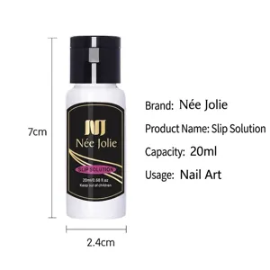 20ml nail extension slip solution liquid for poly gel with 7cm size guide