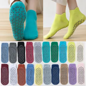 Professional Non-Slip Yoga Pilates Socks For Men Women Cotton Breathable Mesh Sport Dance Socks Indoor Floor Socks