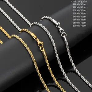 Minimalist Alloy Curb Chain Necklace For Women Gold Silver Plated Twist Clavicle Chain Versatile Fashion Link Chain Jewelry Gift