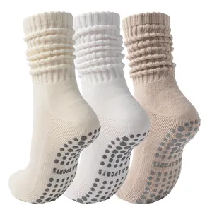 Thick non-slip yoga socks for women, professional pilates and fitness cotton socks