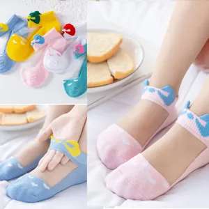 Atmungsaktive Kinder-Netzsocken für den Sommer mit süßem Schleifen-Design für Mädchen