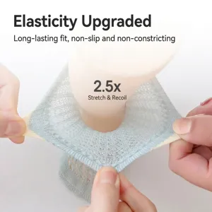 Hochelastische atmungsaktive Mesh-Babysocken mit rutschfester Sohle für Kleinkinder
