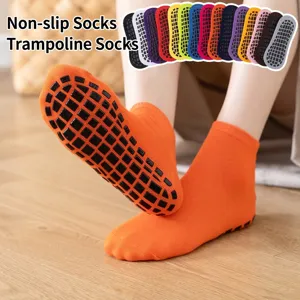 Professionelle Anti-Rutsch Trampolin Socken Für Kinder Und Erwachsene Atmungsaktive Polyester Yoga Socken Silikon Grip