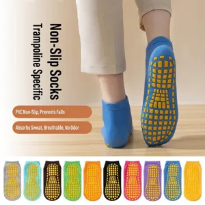 Calcetines de trampolín antideslizantes transpirables con agarre PVC niños y adultos