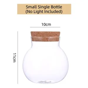 Piccolo vaso in vetro trasparente per idroponica senza luce LED, dimensioni 10x11cm