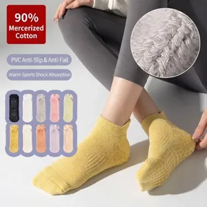 Calze da Yoga Professionali da Donna Antiscivolo in Silicone Spugna Misto Cotone per Pilates Fitness Danza Esercizi