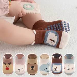 Rutschfeste Cartoon-Babysocken mit Silikon-Grips für Kleinkinder