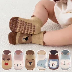 Rutschfeste Baby-Bodensocken mit niedlichen Tierdesigns für die Herbst- und Winterzeit