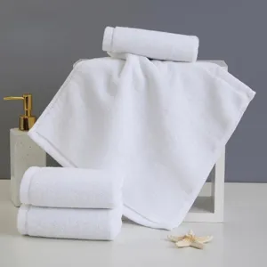 Set aus weißen Baumwoll-Quadrat-Handtüchern, 30x30 cm saugfähige weiche Waschlappen