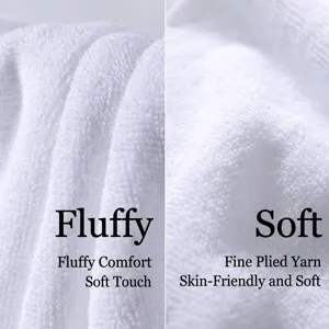 Macro texture of premium soft white hotel-quality cotton towel with plush fabric detail
