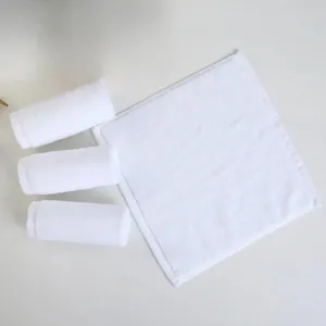 Saugfähiges weiches weißes Baumwoll-Quadrat-Handtuchset für Hotels und Restaurants 30x30cm