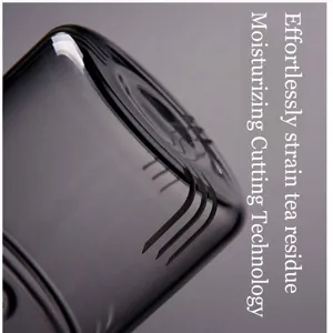 Théière moderne en verre borosilicaté avec infuseur intégré pour le thé en feuilles