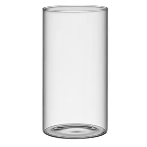 Vase cylindrique minimaliste en verre borosilicate pour micro-paysage et plantes hydroponiques
