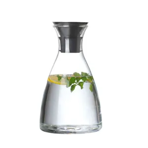 Nordic Style Borosilicate Glass Pitcher With Stainless Steel Filter And Silicone Sleeve Heat Resistant Water Carafe For Juice Iced Tea Milk Home Kitchen Drinkware