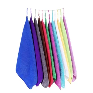 Juego de toallas de limpieza de microfibra absorbente multicolor para uso doméstico