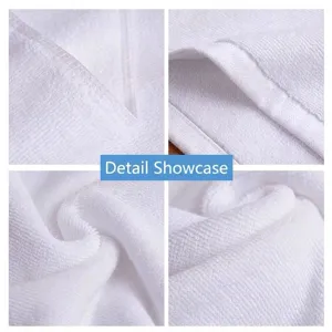 Confezione Lavette Bianche Hotel 100% Cotone Asciugamani Quadrati Ispessiti Altamente Assorbenti Pulizia Viso per Bagno Salone Bellezza