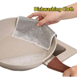 Chiffon de nettoyage durable en fil d'argent pour la cuisine et l'élimination de l'huile