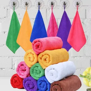 Chiffon de Nettoyage en Microfibre Épaissi Serviette Super Absorbante Sans Peluche Pour Cuisine Maison Verre Ménage Chiffon à Poussière
