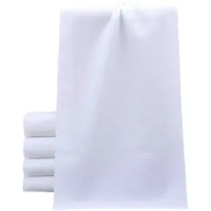 Soft white disposable towel with high absorbent texture for professional salon and hotel use