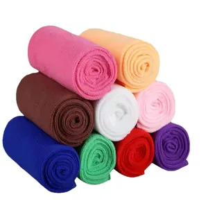 Premium stack of multi-color microfiber absorbent towels for household and car cleaning tasks