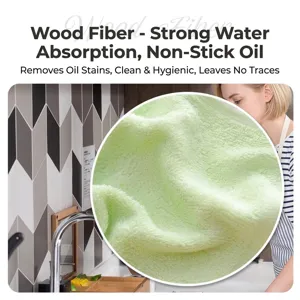 Macro dettagliata che mostra la morbida trama in fibra di legno di un panno verde