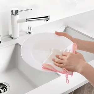 Thick wood fiber kitchen dishcloth, ultra-absorbent and lint-free cleaning cloth