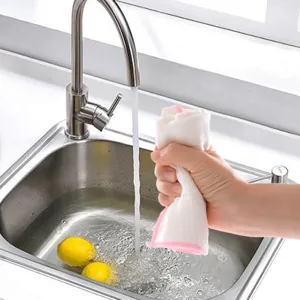 Thickened wood fiber absorbent dishcloth for kitchen cleaning, dishwashing and oil removal