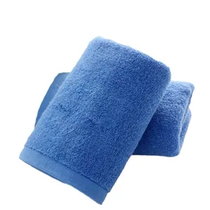 Soft blue cotton square towel set for kitchen bathroom and hotel use