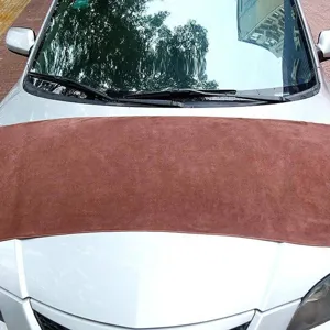Asciugamano grande marrone in microfibra assorbente per lavaggio auto