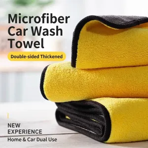 Asciugamano per Auto in Pile Corallo Ispessito Forte Assorbimento d'Acqua Panno di Pulizia in Microfibra Per Vetro Auto