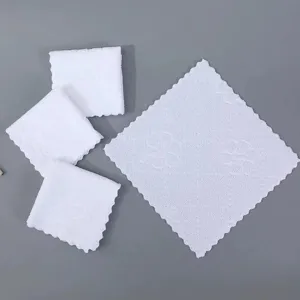 Einweg Weiß Mikrofaser Quadratisches Handtuch Hoch Absorbierendes Reinigungstuch Für Hotel Restaurant Küche Muschelrand Kleines Handtuch