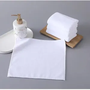 White Microfiber Hand Towel Highly Absorbent Square Face Towel For Hotel Salon Hospital Home Hot Compress Cleaning Washcloth