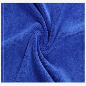 Close-up macro view showing soft blue microfiber cleaning cloth fabric texture