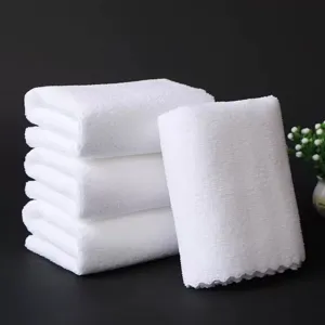 White Microfiber Hand Towels Highly Absorbent Lint Free Quick Dry For Hotel Bathroom Professional Salon Soft Square Towel