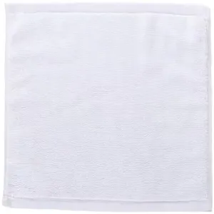Premium 100% katoen witte vierkante handdoek met zachte en absorberende textuur