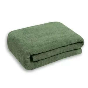 Army green pure cotton thickened towel blanket 150x200cm for dormitory air-conditioned room