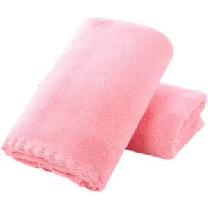 Hochwertiges weiches saugfähiges rosa Plüsch-Handtuch-Set für Hochzeitsgeschenke und Zuhause