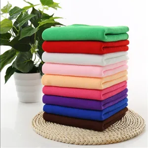 Multicolor stack of soft absorbent microfiber towels for home use and event gifts