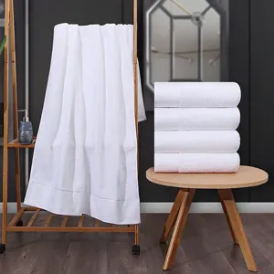 Premium-Badetuch-Set aus weißer Baumwolle für Fünf-Sterne-Hotels, extra saugfähig und dick.