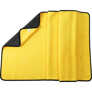 Professional large 160x80cm yellow coral fleece car wash towel with high absorbency