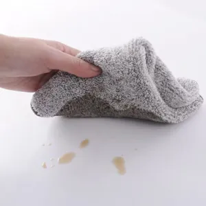 Super absorbent bamboo charcoal fiber dishcloth for efficient kitchen cleaning and spills