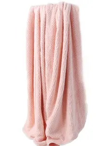 Toalla de baño de algodón rosa suave con textura de gofre muy absorbente para uso diario
