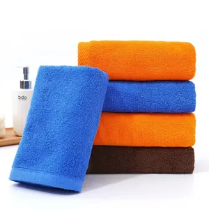 Soft Absorbent Cotton Face Towel For Home Hotel Spa Salon Solid Color Thickened Hand Towel Washcloth Multi Color Bathroom Essentials