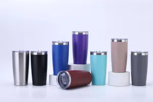 Θερμός αυτοκινήτου 20oz από ανοξείδωτο ατσάλι σε μεγάλη ποικιλία από ματ χρώματα υψηλής ποιότητας
