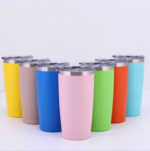 Θερμός 20oz από ανοξείδωτο ατσάλι σε πολλά ματ χρώματα για ταξίδια και αυτοκίνητο