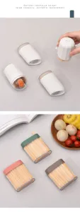 Minimalist portable cartoon toothpick holders in various stylish designs and colors