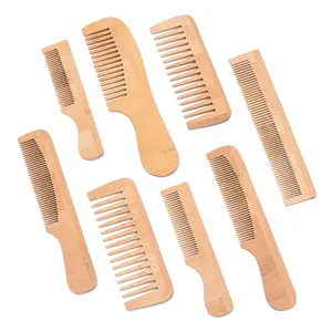 Natural Bamboo Hair Comb Eco Friendly Disposable Travel Hotel Supplies Hair Brush Scalp Massage Tool Wood Texture Comb